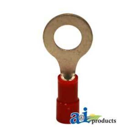 A & I PRODUCTS Ring Terminal, Insulated, Wire Size 22-16, Stud Size 1/4, 10 Pk 1.75" x4" x1.75" A-R05